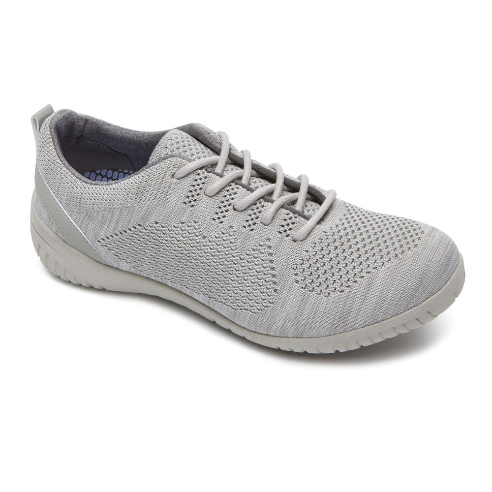 Rockport Singapore Womens Sneakers - Raelyn Knit Tie Grey - GF8410659